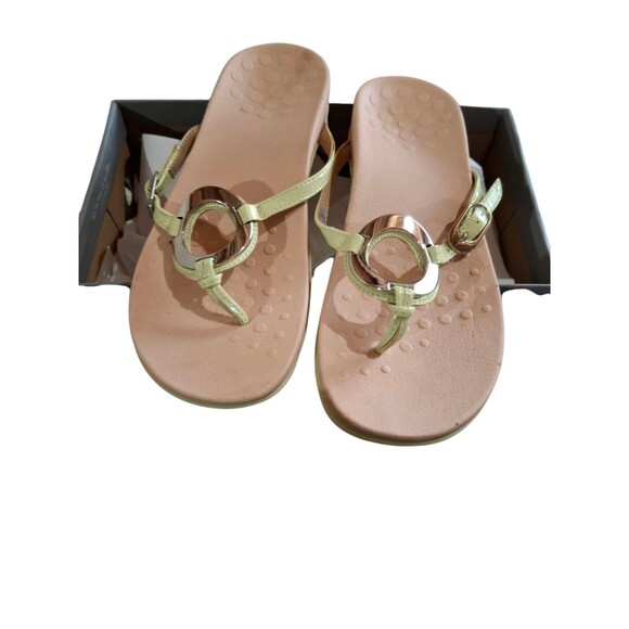 Vionic Karina Women Shadow Lime Slide Thong Post Comfort Orthotic Sandal Size 9 - Picture 13 of 16